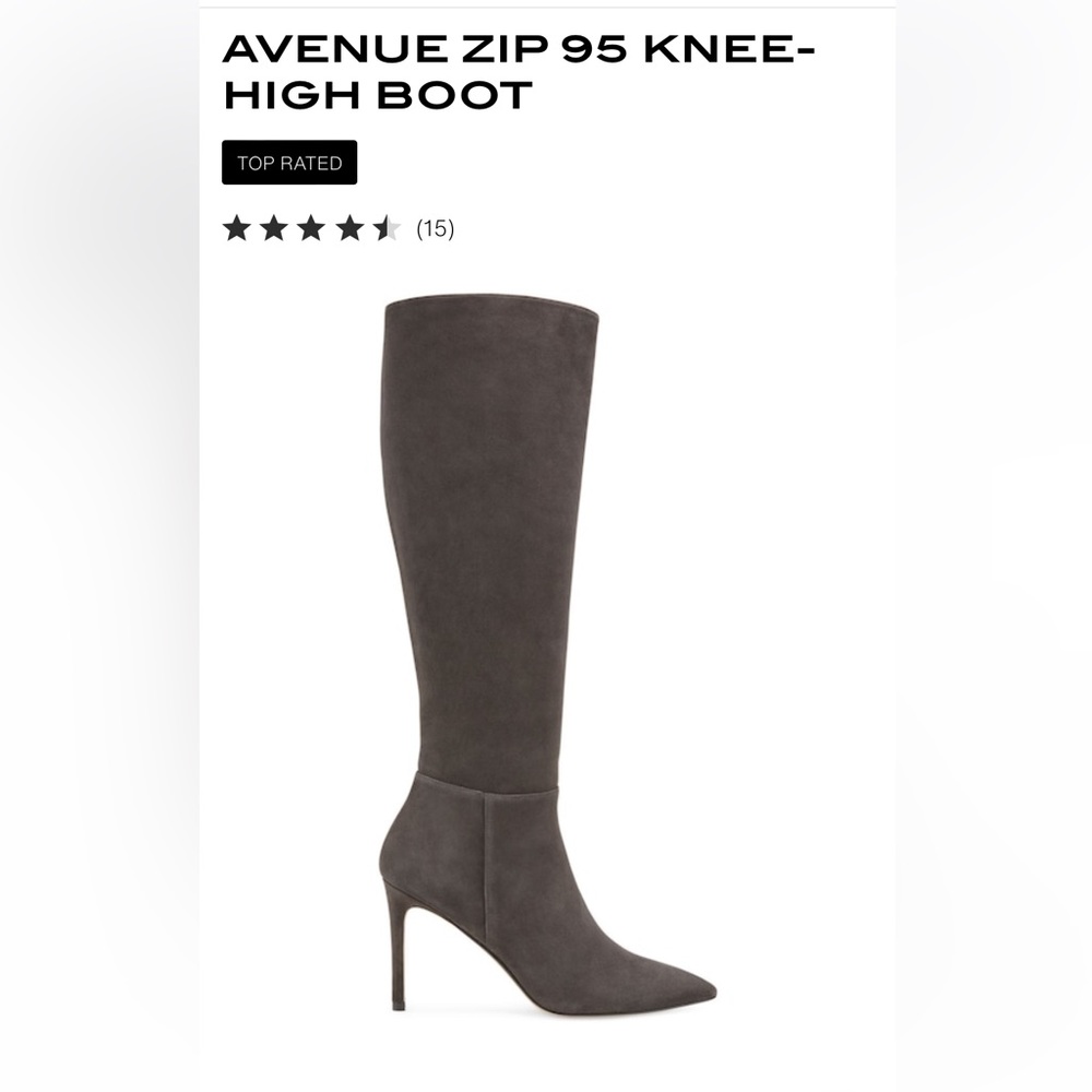 Stuart Weitzman Size 7.5 AVENUE ZIP 95 KNEE-HIGH BOOT in color Slate